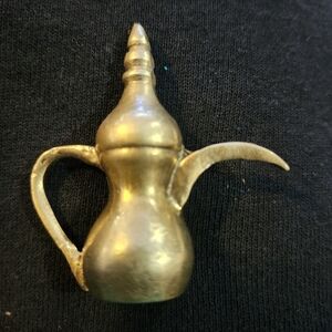 Vintage Solid Brass 2 Inch Middle Eastrn Coffe Pot